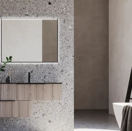 Mobile da Bagno sospeso effetto legno Groove GV01 di Arteba