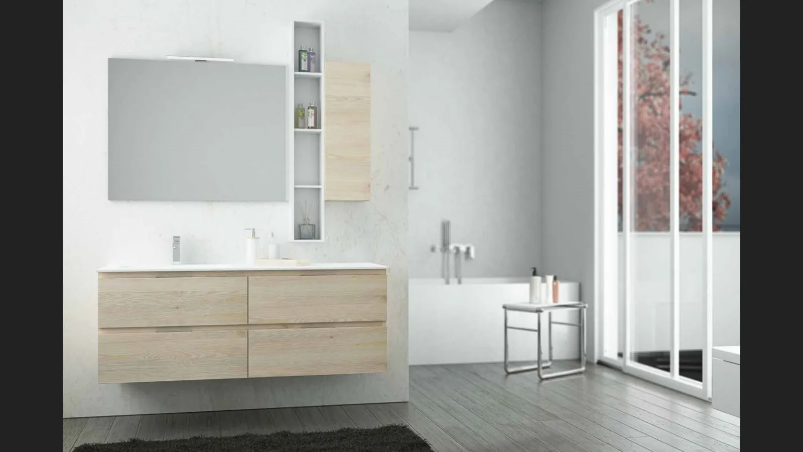 Mobile da bagno sospeso Newsmart NS28 di Arteba