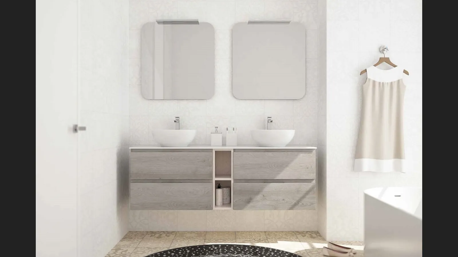 Mobile da bagno sospeso Newsmart NS30 di Arteba