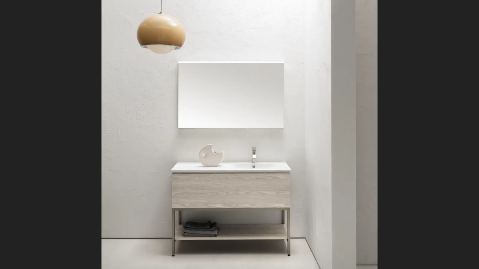 Mobile Bagno da appoggio in nobilitato effetto legno B-GO BG028 di Compab