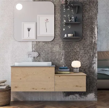 Mobile da Bagno sospeso in legno Linea LN11 Arteba