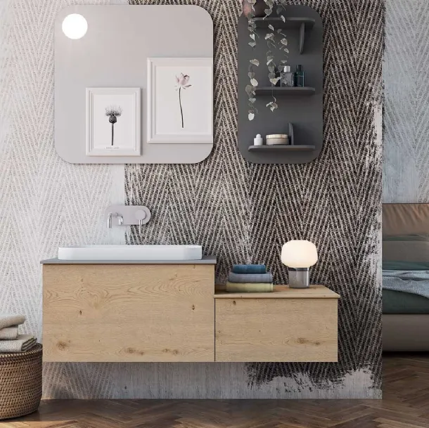 Mobile da Bagno sospeso in legno Linea LN11 Arteba