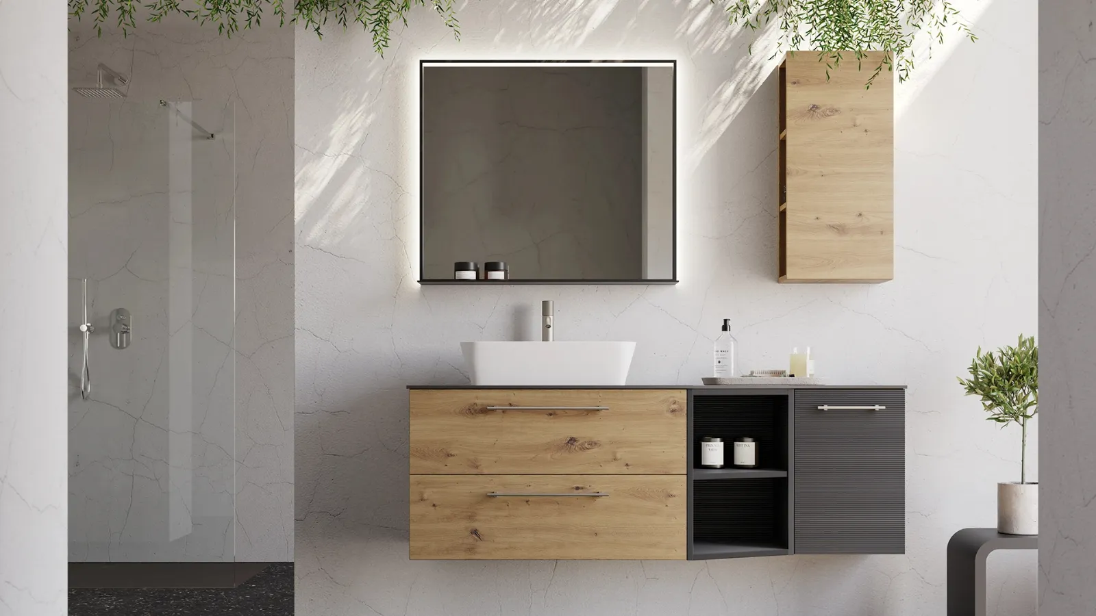 Mobile da Bagno sospeso Newsmart NS14 di Arteba