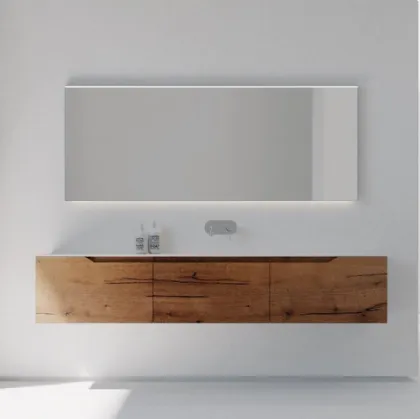 Mobile da bagno sospeso in legno Rustech RT11 di Arteba