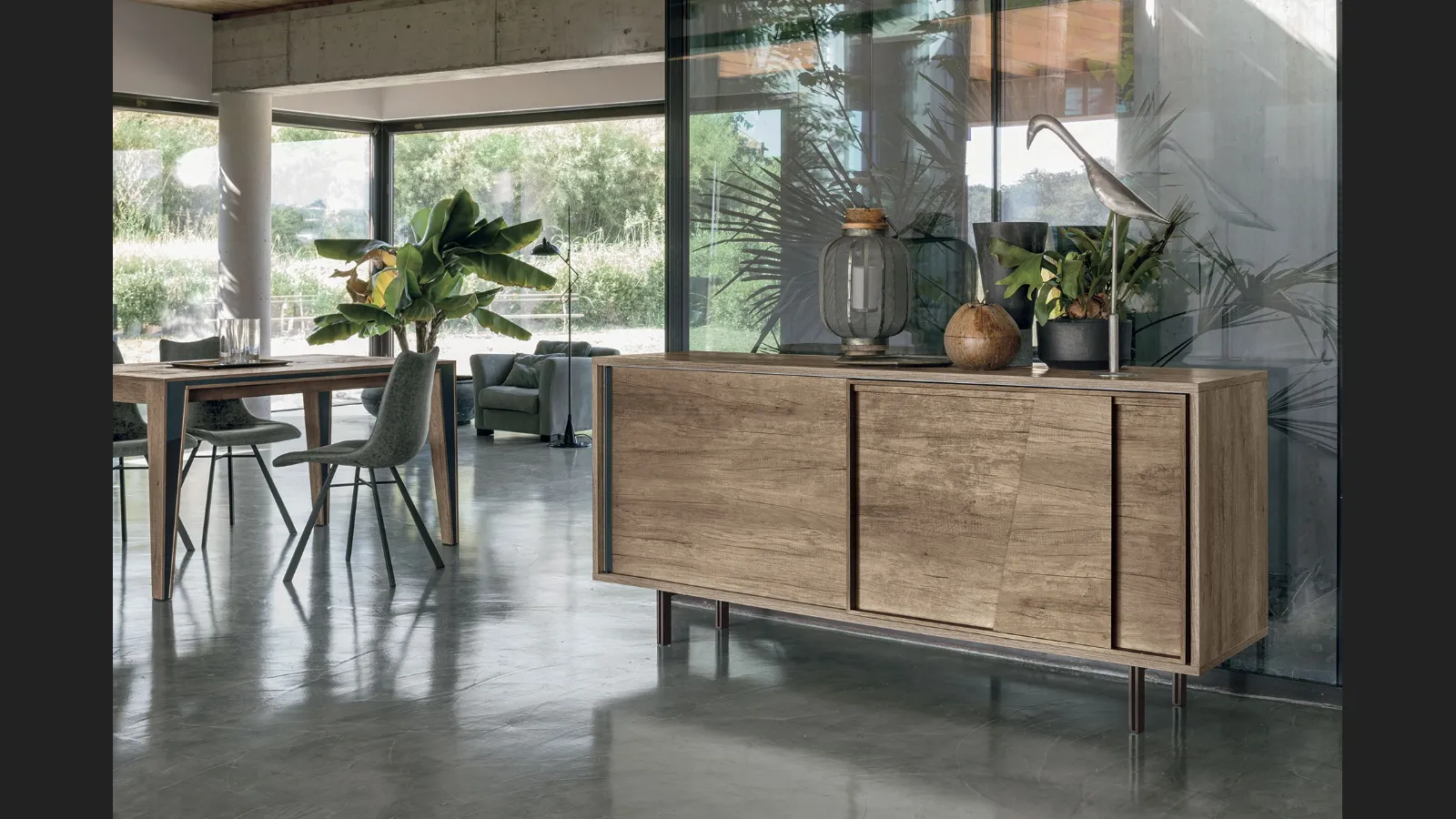 Madia Modus New in laminato con inserti a specchio di Target Point