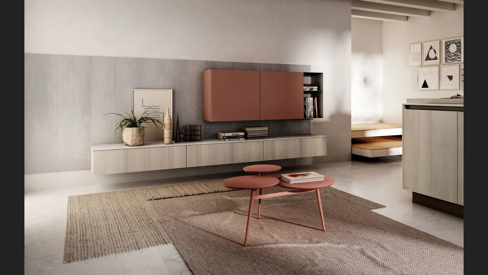 Parete Attrezzata Living Cloe di Arredo3