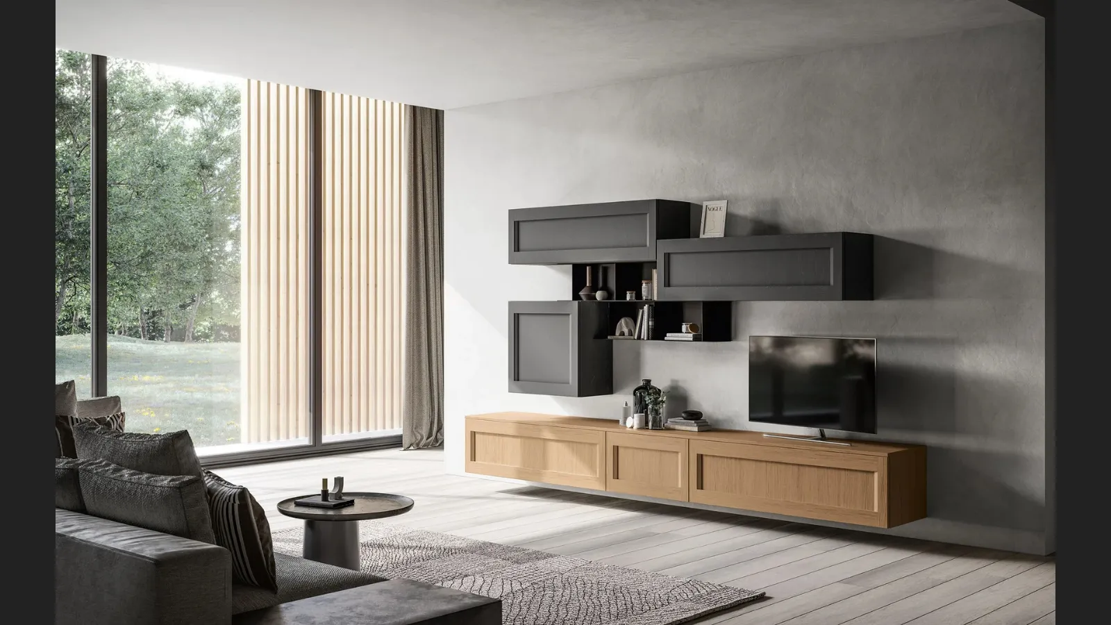 Parete Attrezzata classica Living Frida 02 di Arredo3