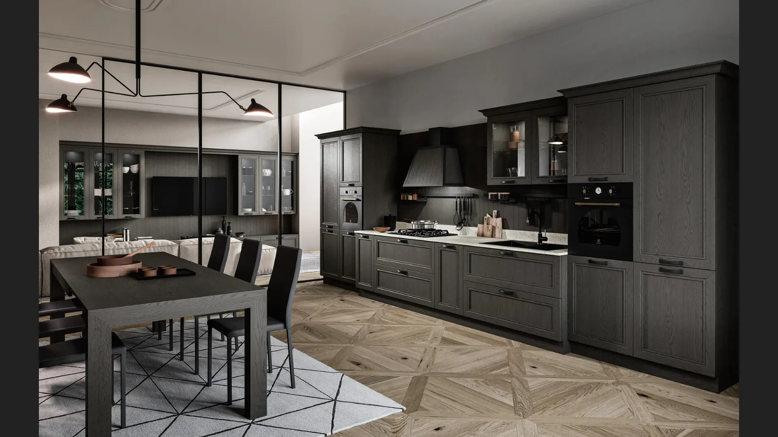 Cucina Classica lineare Opera 02 di Arredo3