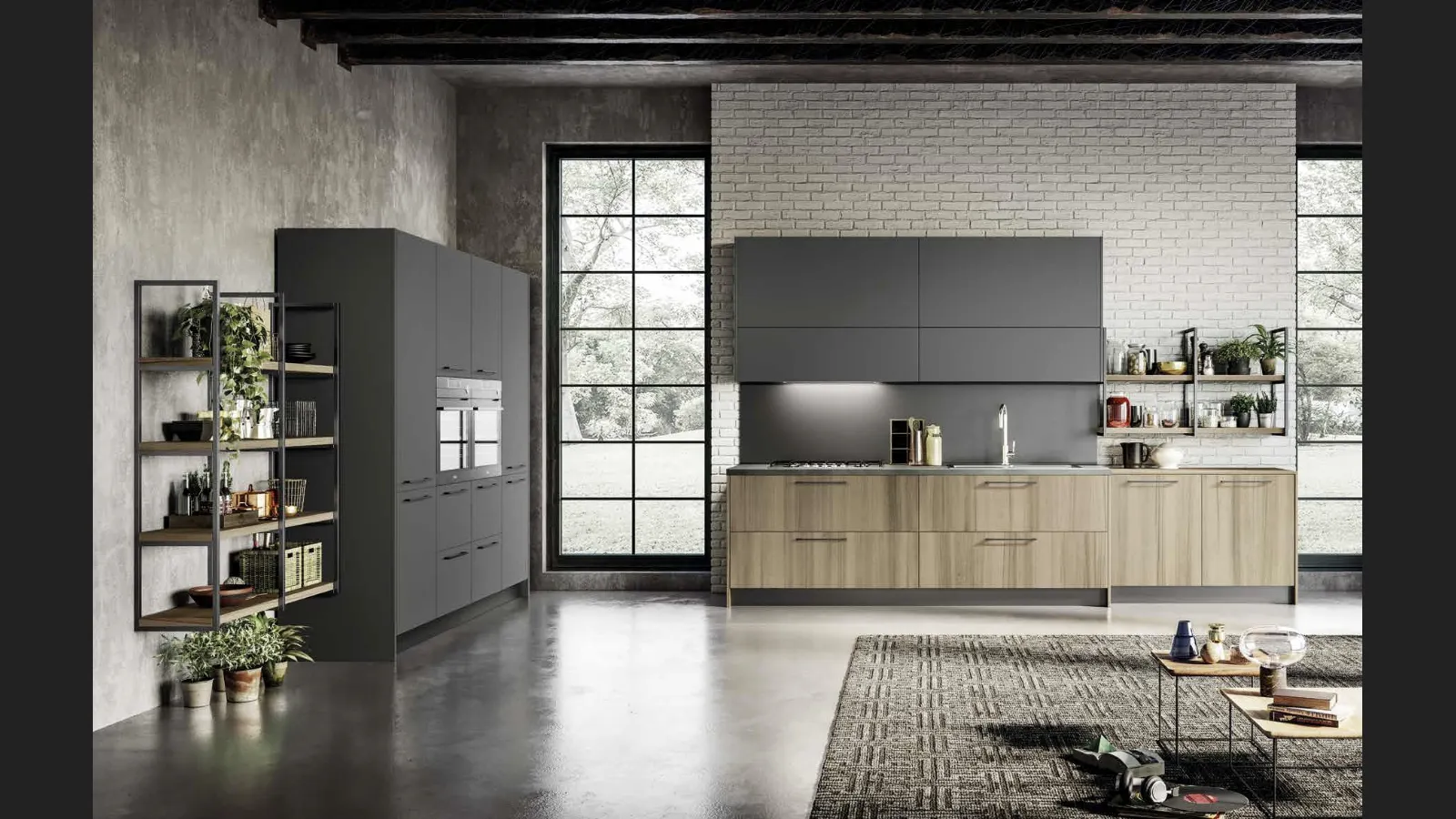 Cucina Moderna ad angolo in laminato e laccato Cloe 03 di Arredo3