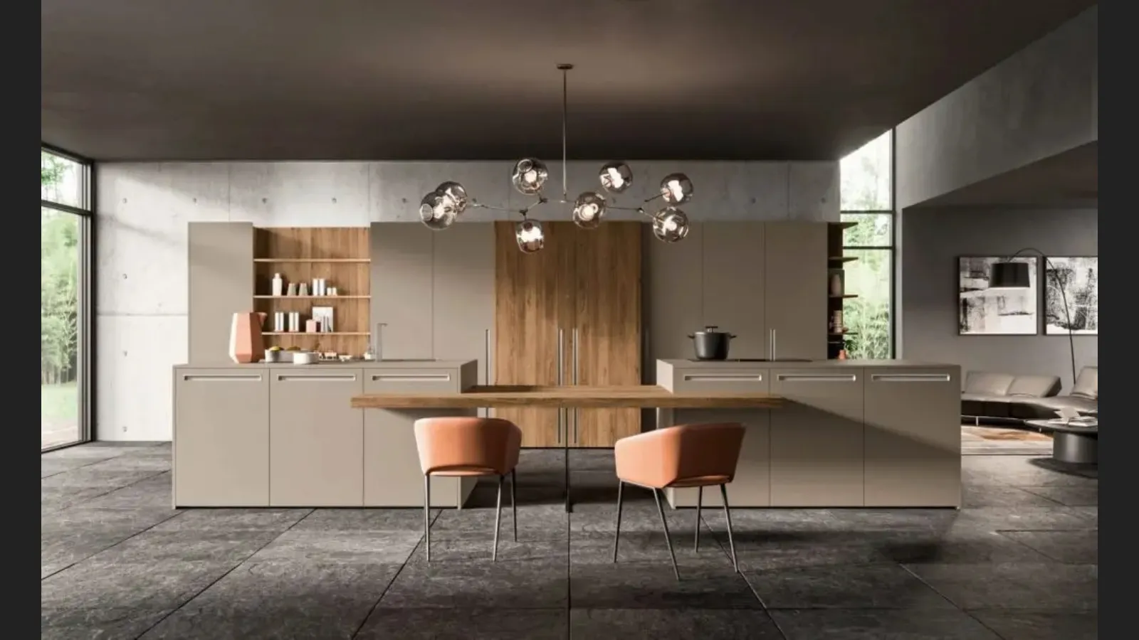 Cucina Moderna con isola Time 01 2023 di Gentili Cucine