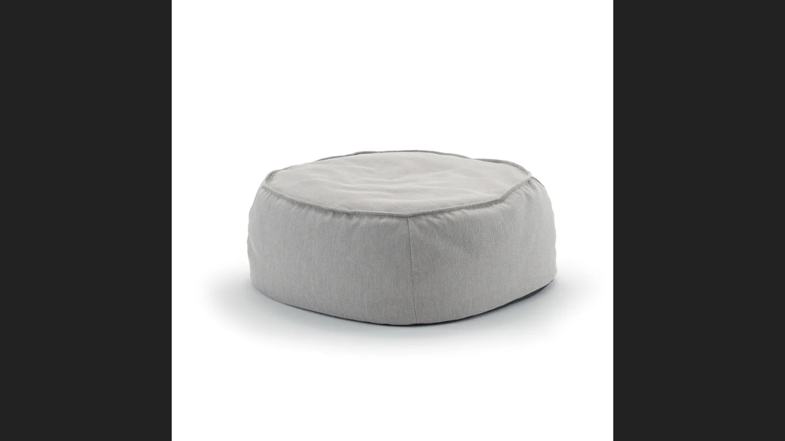 Pouf tavolino Bill in tessuto grigio di La Seggiola